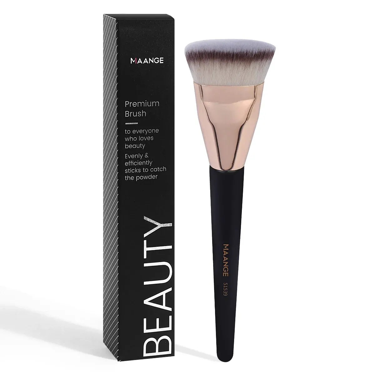 Single Flat Round Tube Flat Head Foundation Brush With Box Powder Blush Concealer Makeup Brush Skin-friendly Makeup Tool
